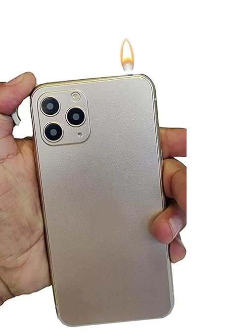 Skyble iPhone SHAPE Stylish Refillable Cigarette Lighter iPhone SHAPE Stylish Refillable Cigarette Lighter Pocket Lighter (GOLD)